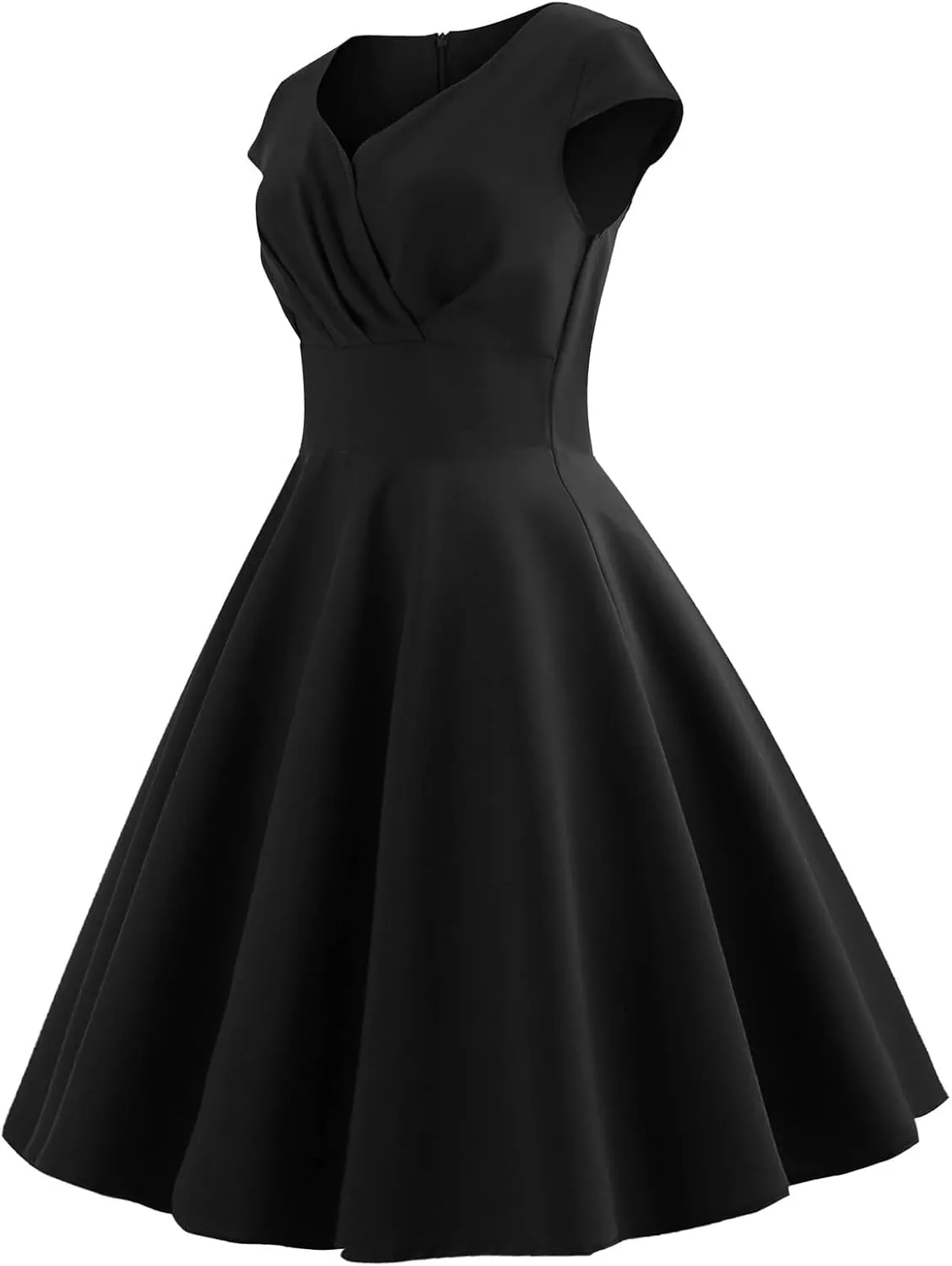 1950S Outfits for Women Rockabilly Swing Dress Retro A line Dress Cocktail Prom Midi Dress Trendy Knee-Length Dress