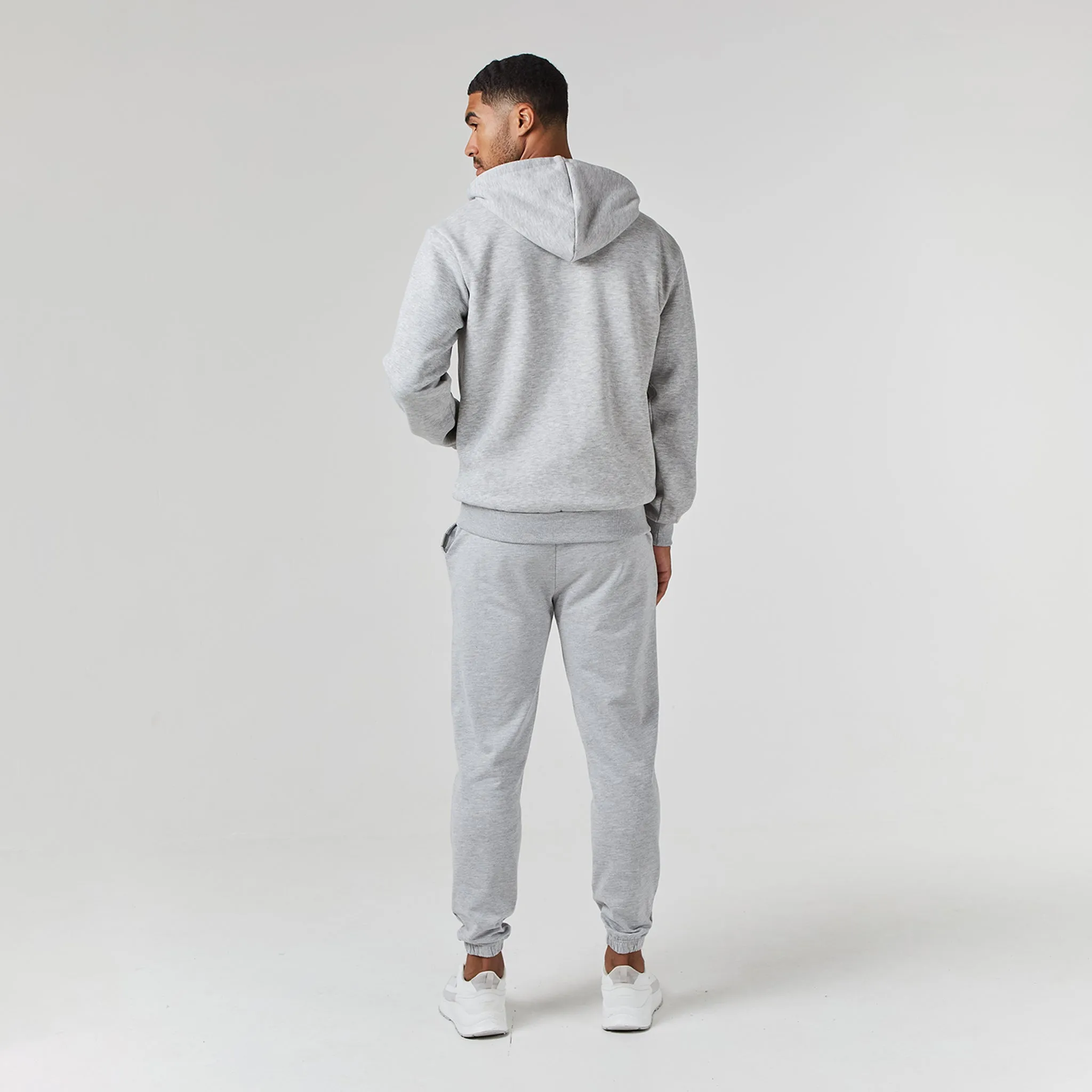 2-Pack Relaxed Fit Cuffed Joggers | Black Grey Marl