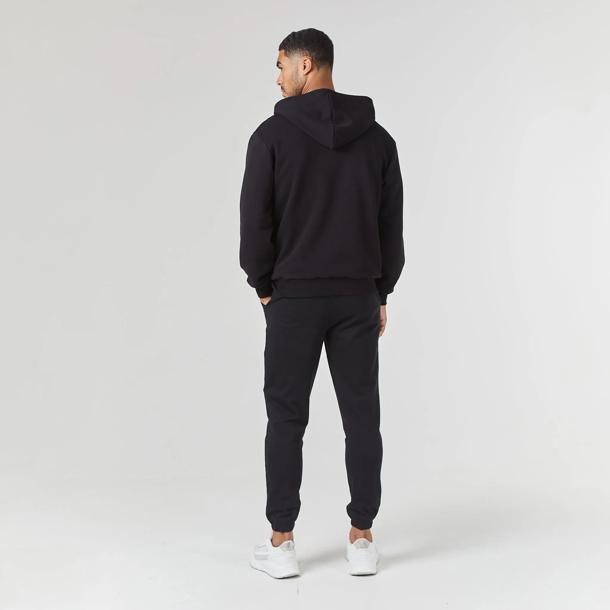 2-Pack Relaxed Fit Cuffed Joggers | Black Grey Marl