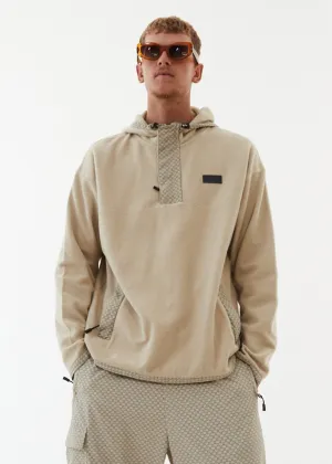 AFENDS Unisex Anthology - Reverse Fleece Hoodie - Cement