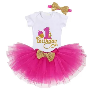 Baby Girl First 1st Birthday Party-فساتين توتو لحفلات