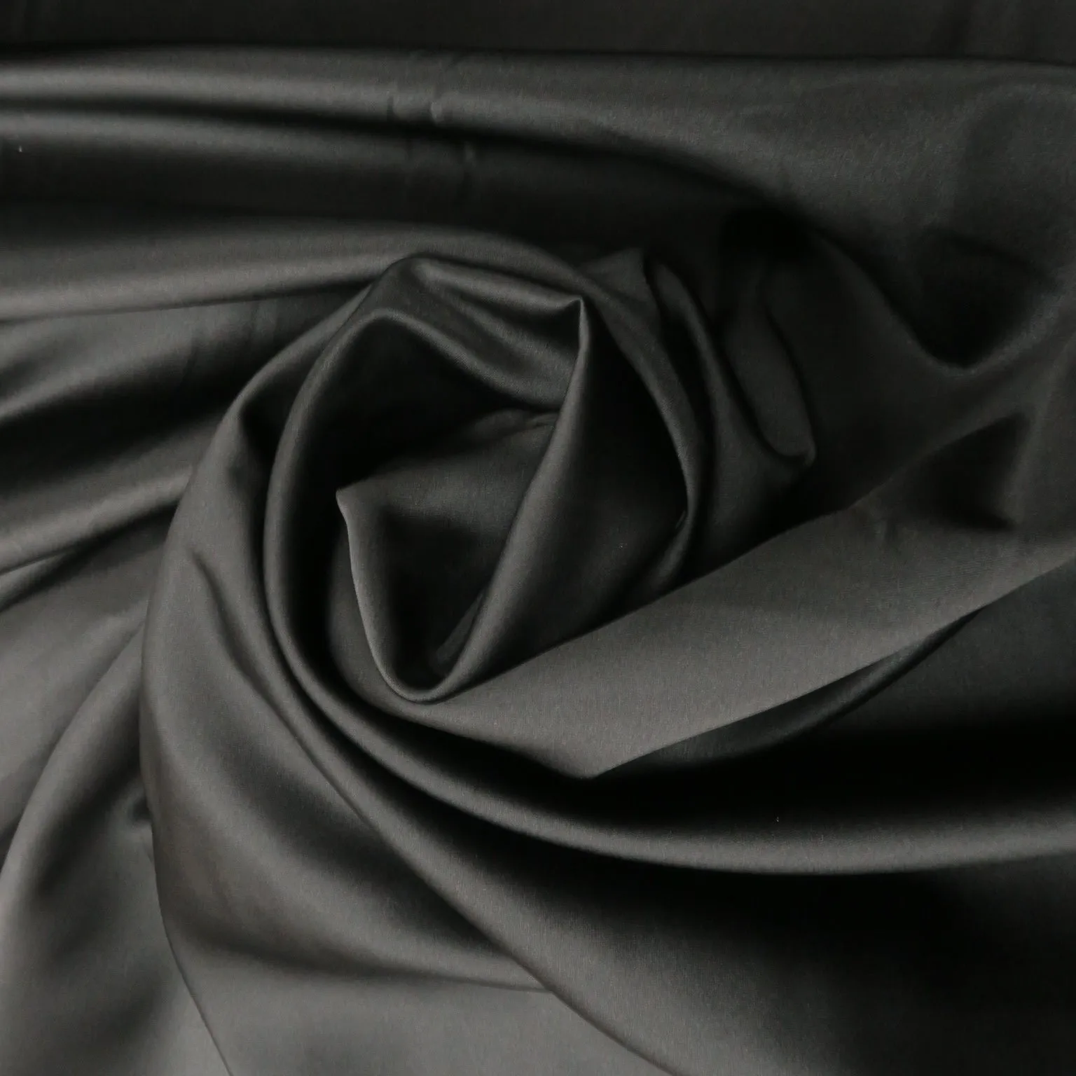 Black Solid Mystique Satin