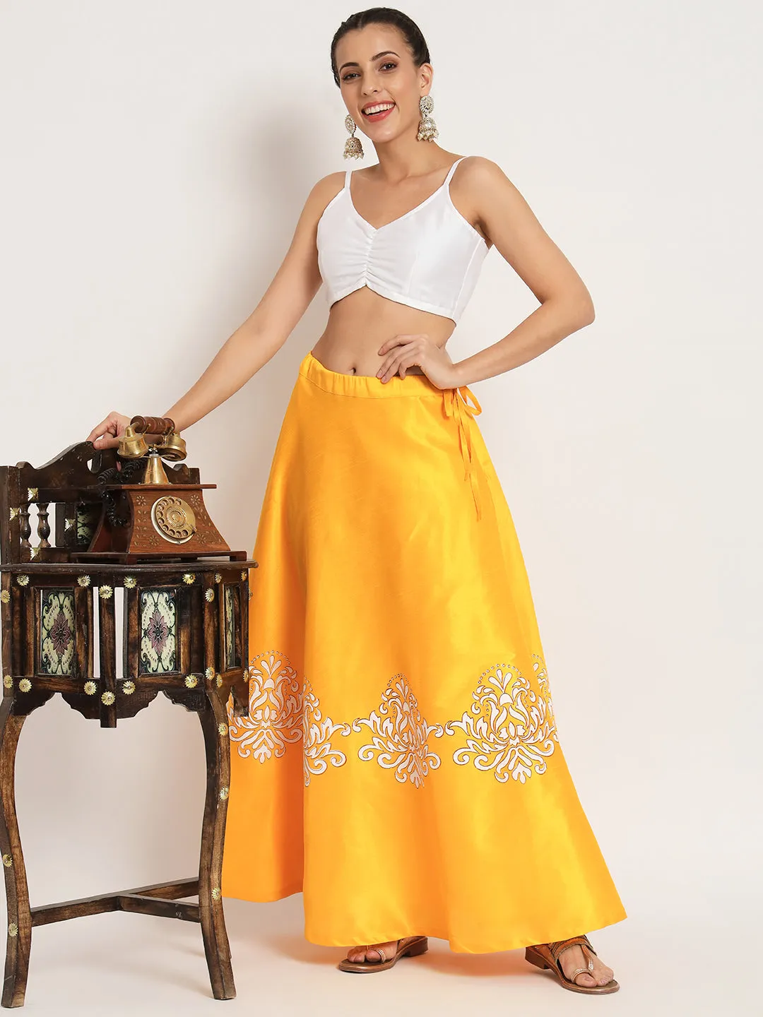 Chroma Spaghetti Back Tie Padded Crop Top