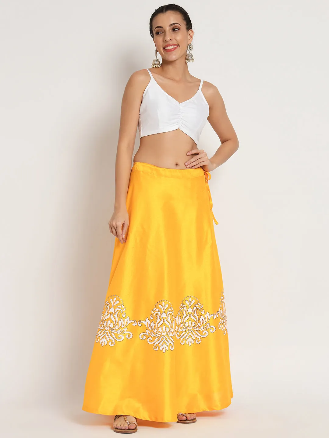 Chroma Spaghetti Back Tie Padded Crop Top