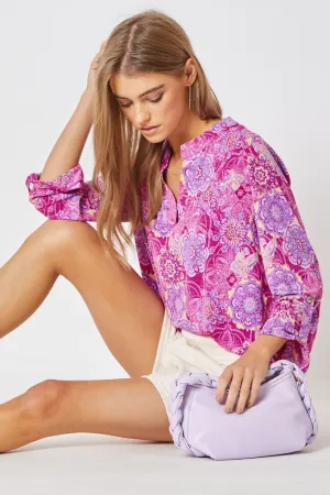 Dear Scarlett Lizzy Magenta Tunic Top