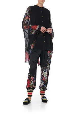 DRAPED BUTTON FRONT BLOUSE MS MATILDA
