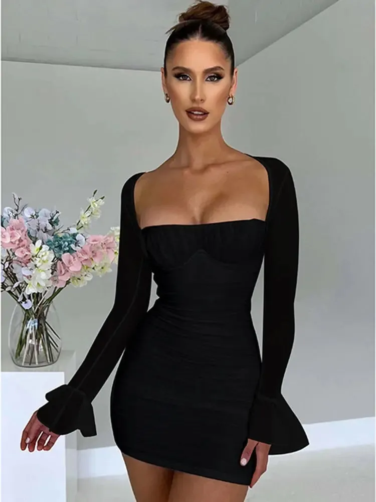 Elizabeth Double Layer Bodycon Party Dress
