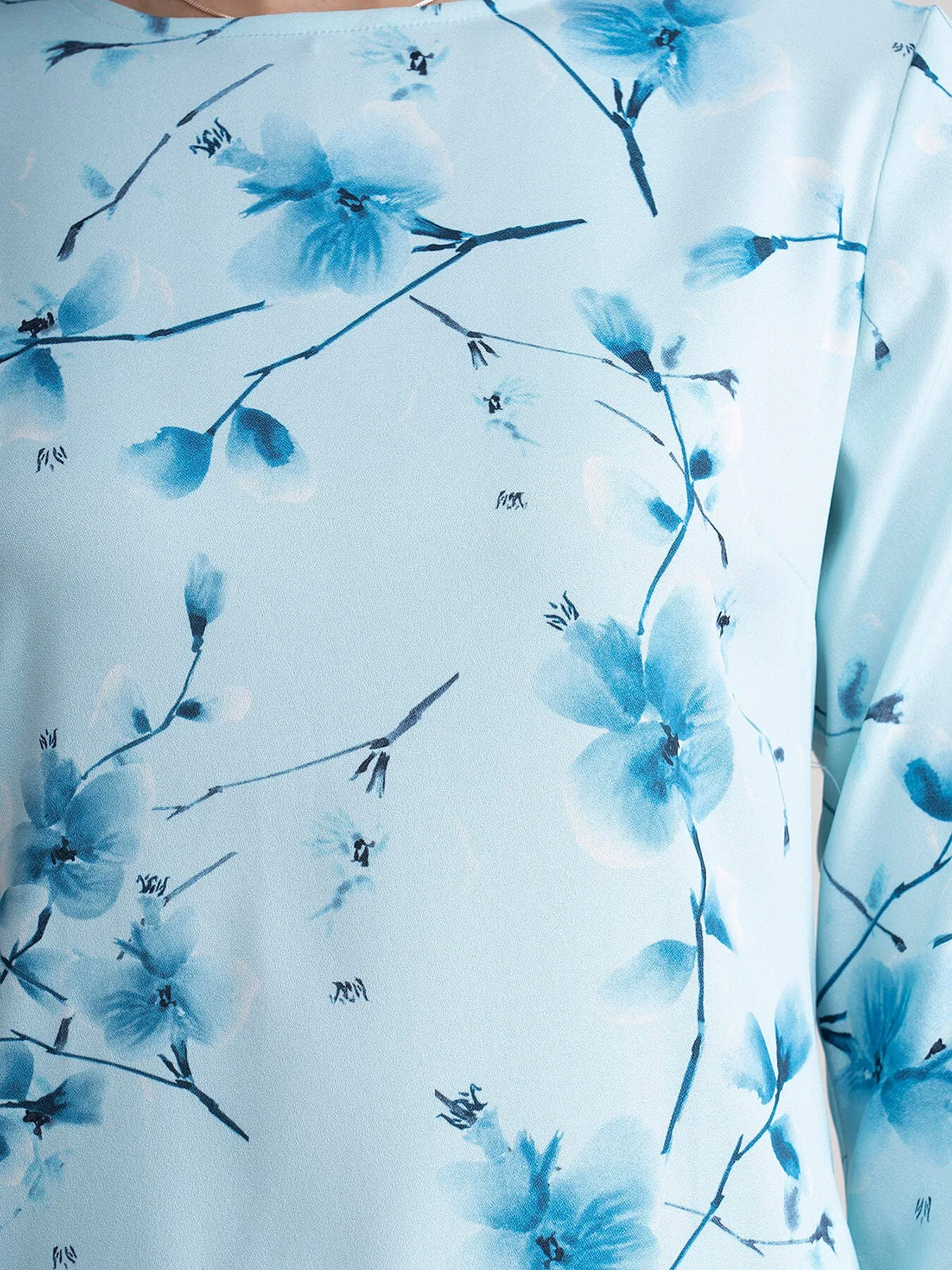 Floral Shift Dress - Blue