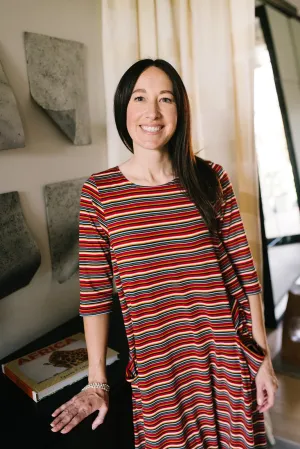 Jessi Dress Red Stripes