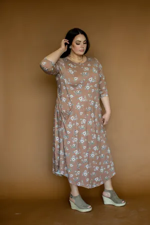 Jessi Dress Tan Floral