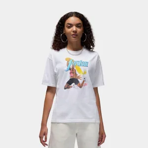 Jordan Graphic Womens Shirt Sleeve Shirt (White)
