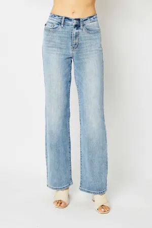 Light Wash Straight Leg Jeans
