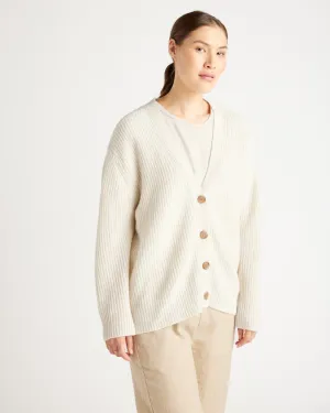 Mongolian Cashmere Fisherman Cardigan Sweater