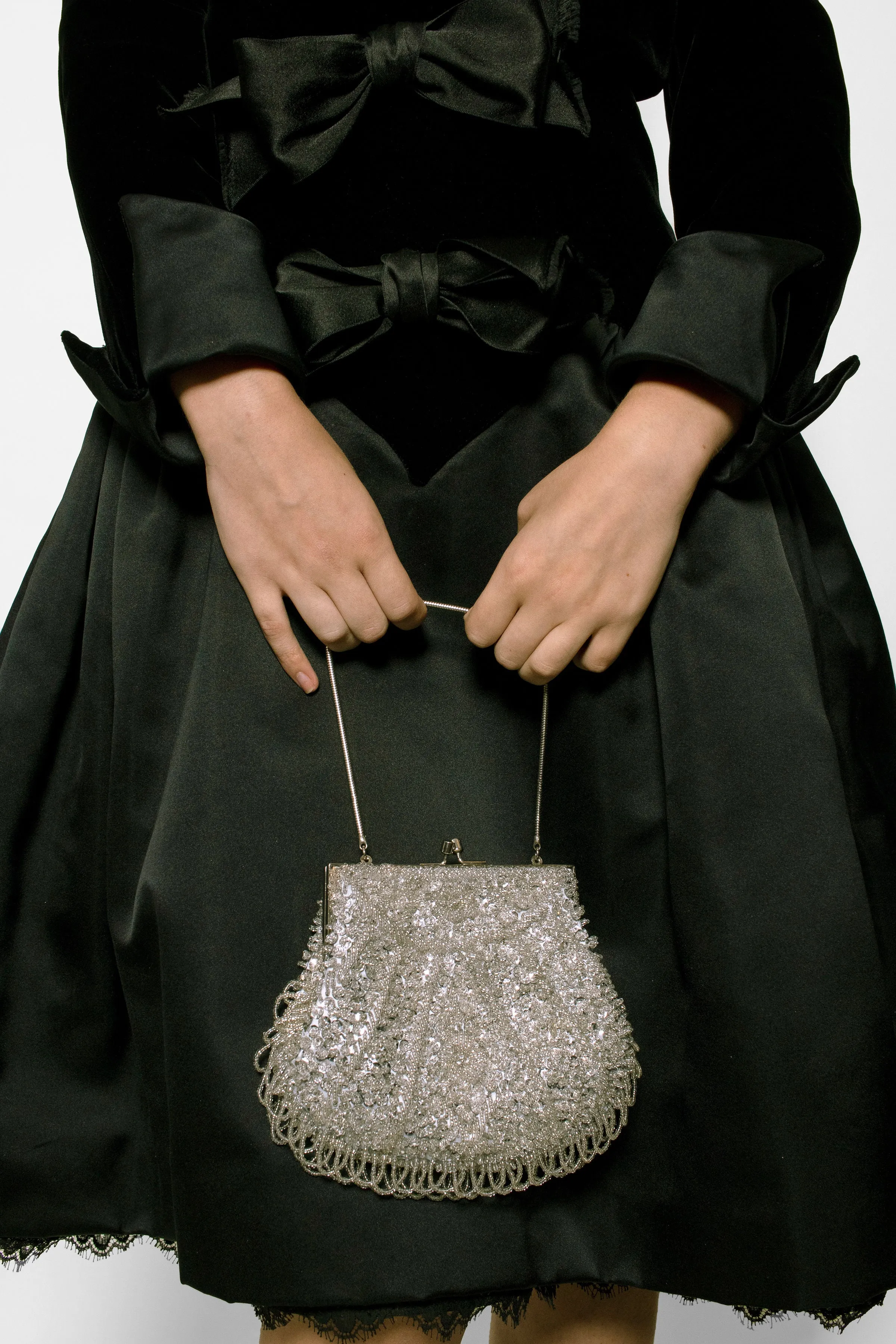 Oscar De La Renta Black Bow Cocktail Dress