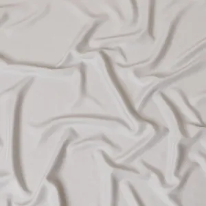 Pearl river grey plain pure Italian viscose crepe fabric-D7885