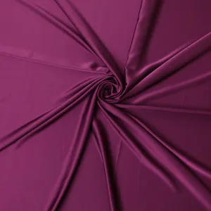 Regal Plum Crepe Satin Fabric - 140cm Wide - D18276