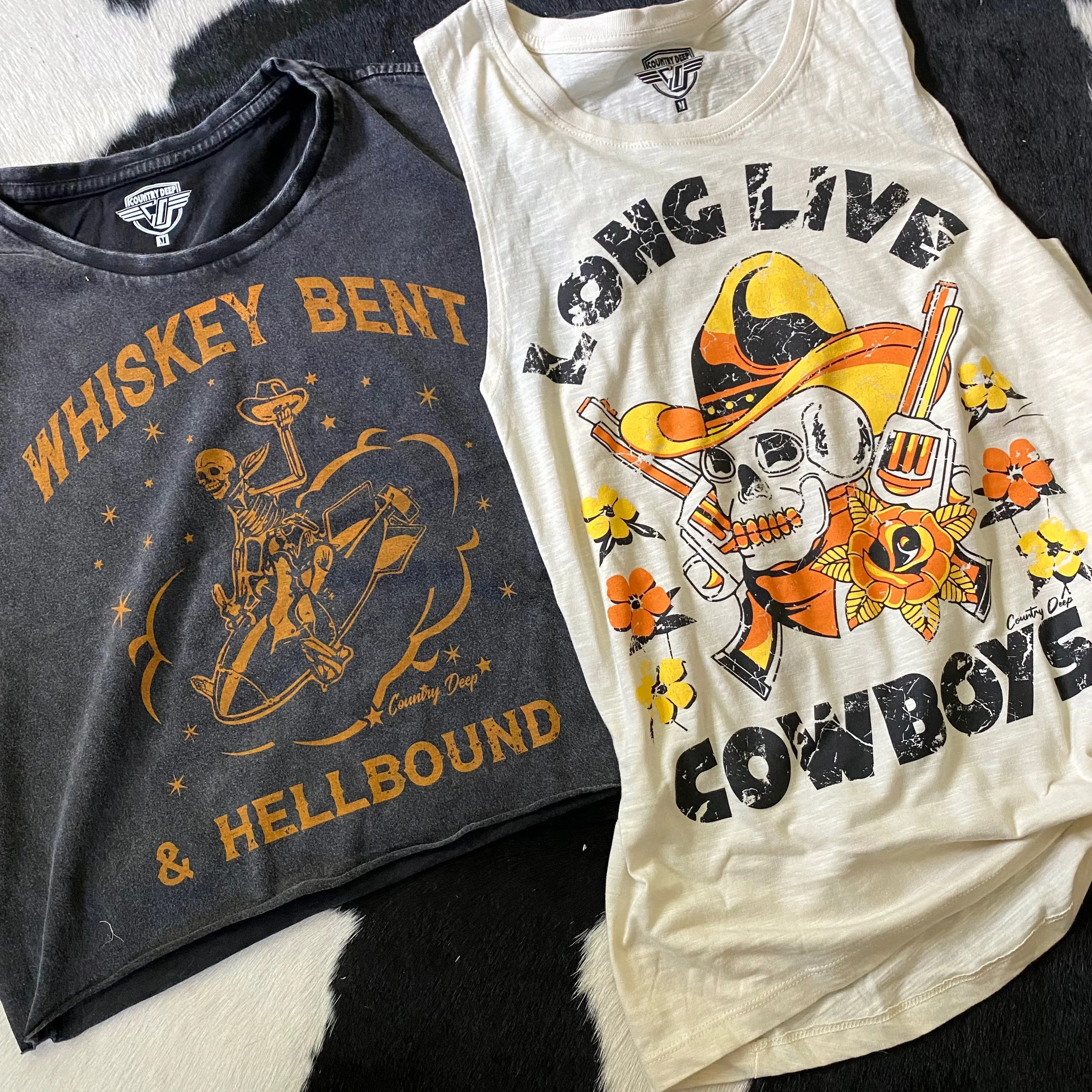 RESTOCKED ~ Country Deep ~ Whiskey Bent Crop Tee