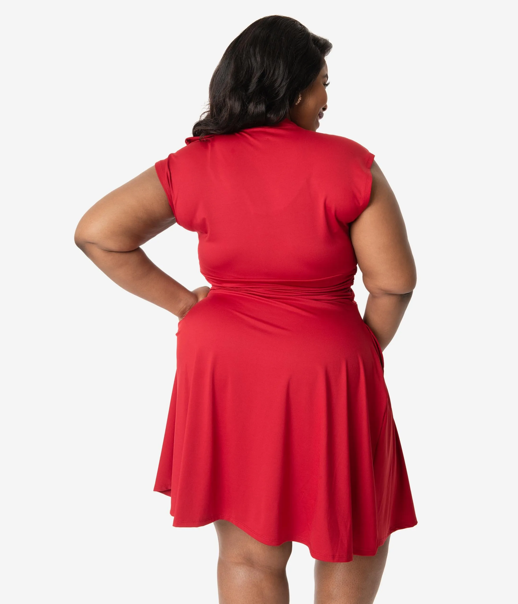 Retrolicious Plus Size Red Bombshell Dress