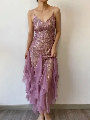 Sequin Ruffles Mermaid Core Dress