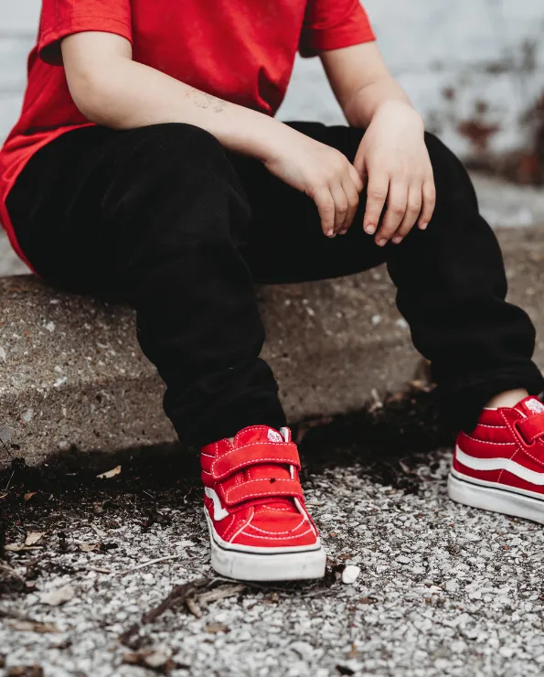 Soft Cotton Pocket Fleece Jogger| Red