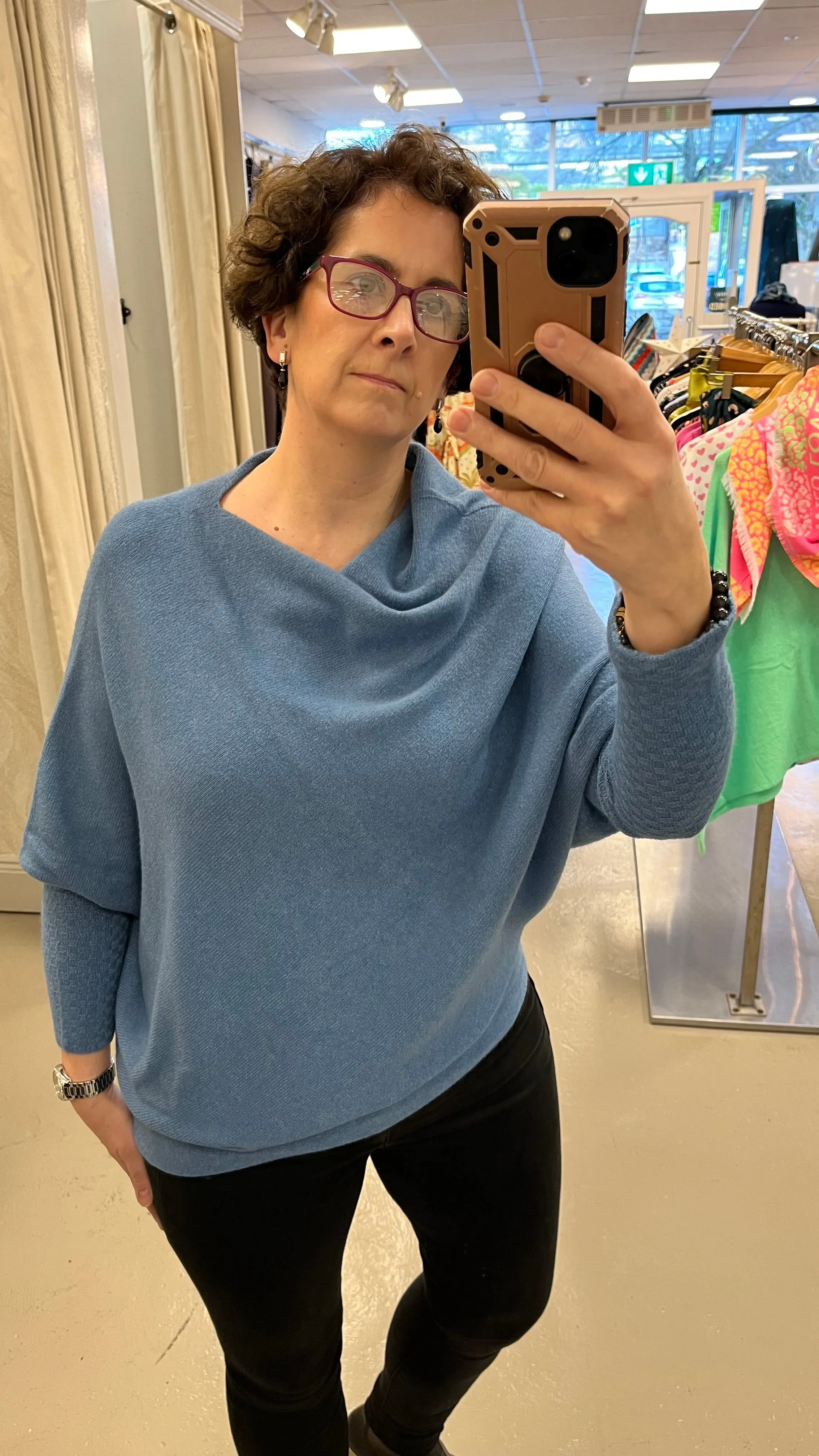 Spring Knit Denim Blue