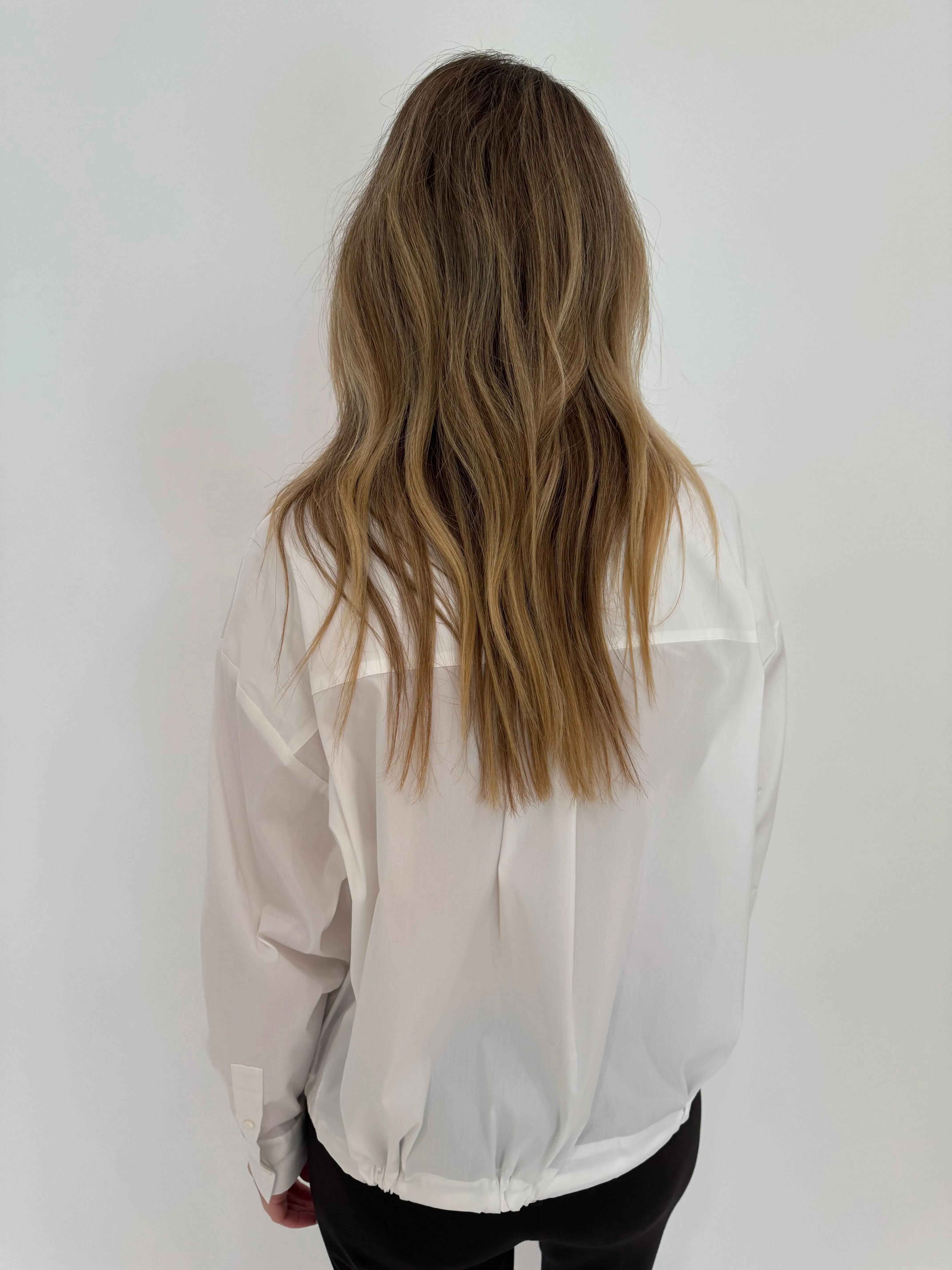Tie Waistband Blouse - White