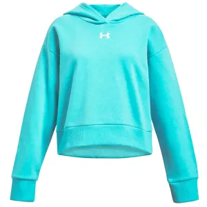 Under Armour Rival Fleece Crop Hoodie - Girls - Radial Turquoise/White