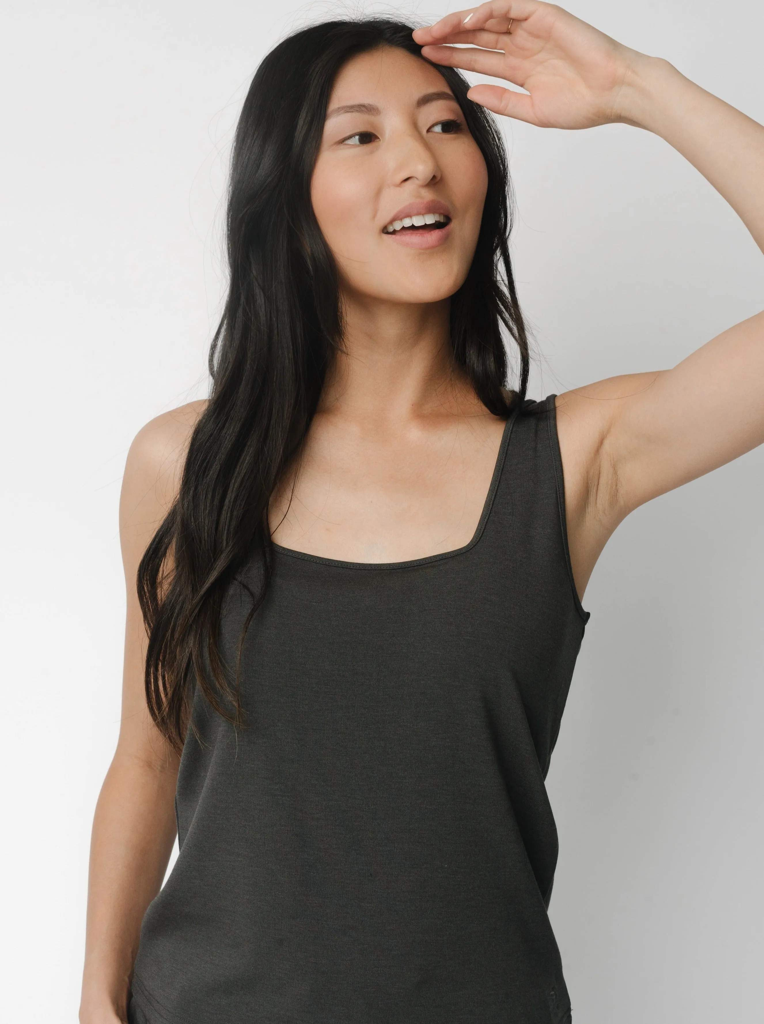 Women's Brushed Bamboo Square Neck Tank